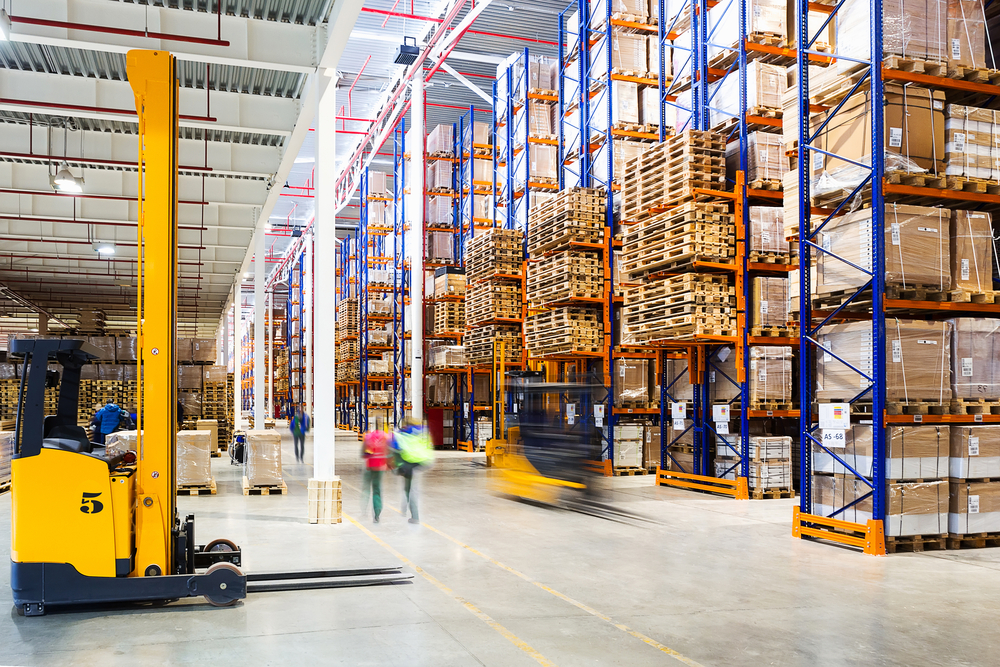 employees working in a warehousing and fulfillment center