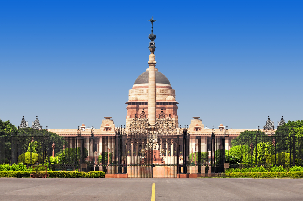 Rashtrapati Bhavan, highlighting air cargo growth in India